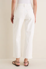 Antique White Kyra High Rise Bowed Ankle