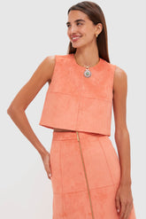 Amber Suede Marni Top