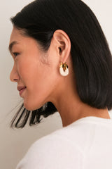 Alabaster Mini Organic Hoops