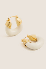 Alabaster Mini Organic Hoops