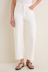Antique White Kyra High Rise Bowed Ankle