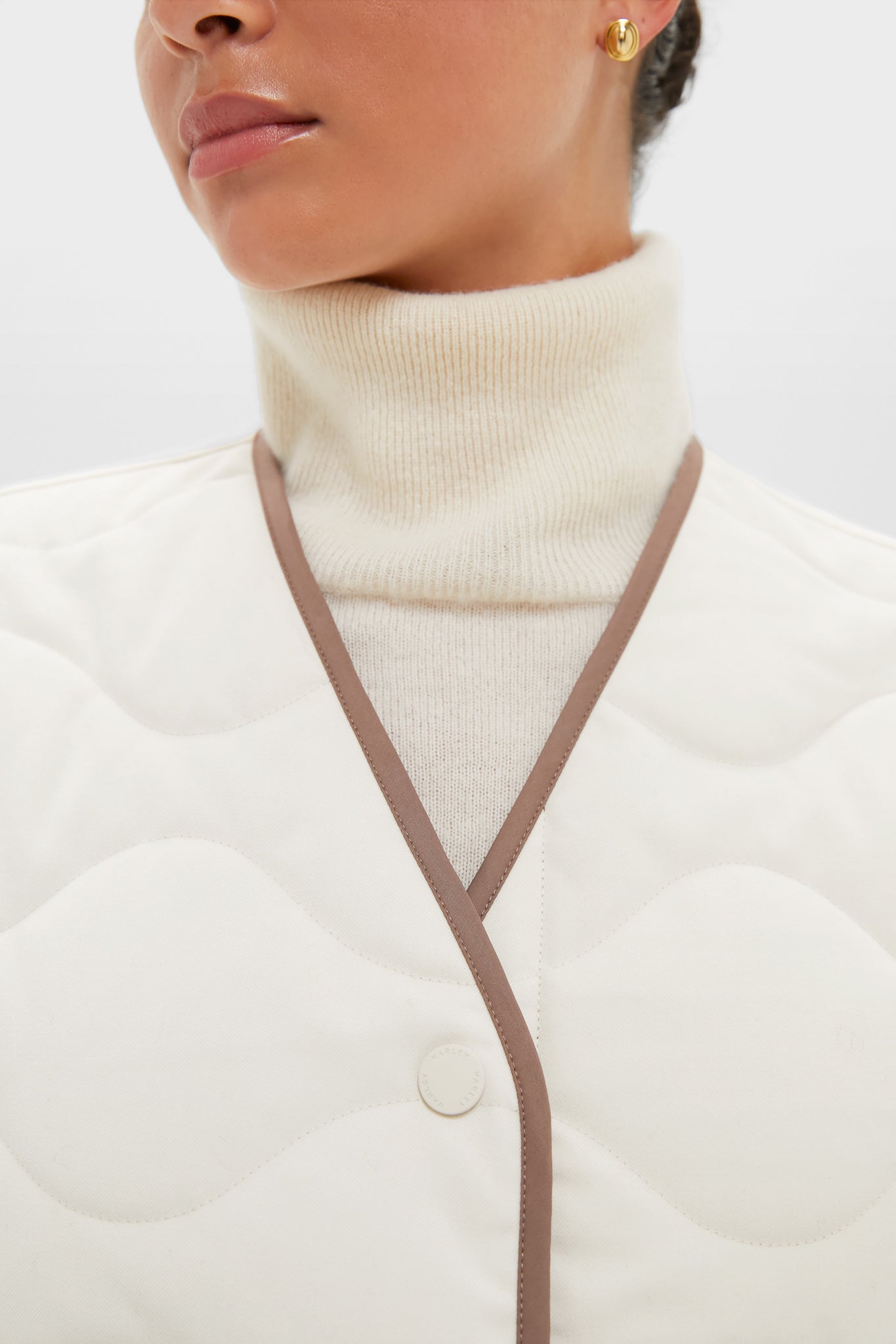 Ash Taupe and Birch Lori Reversible Gilet