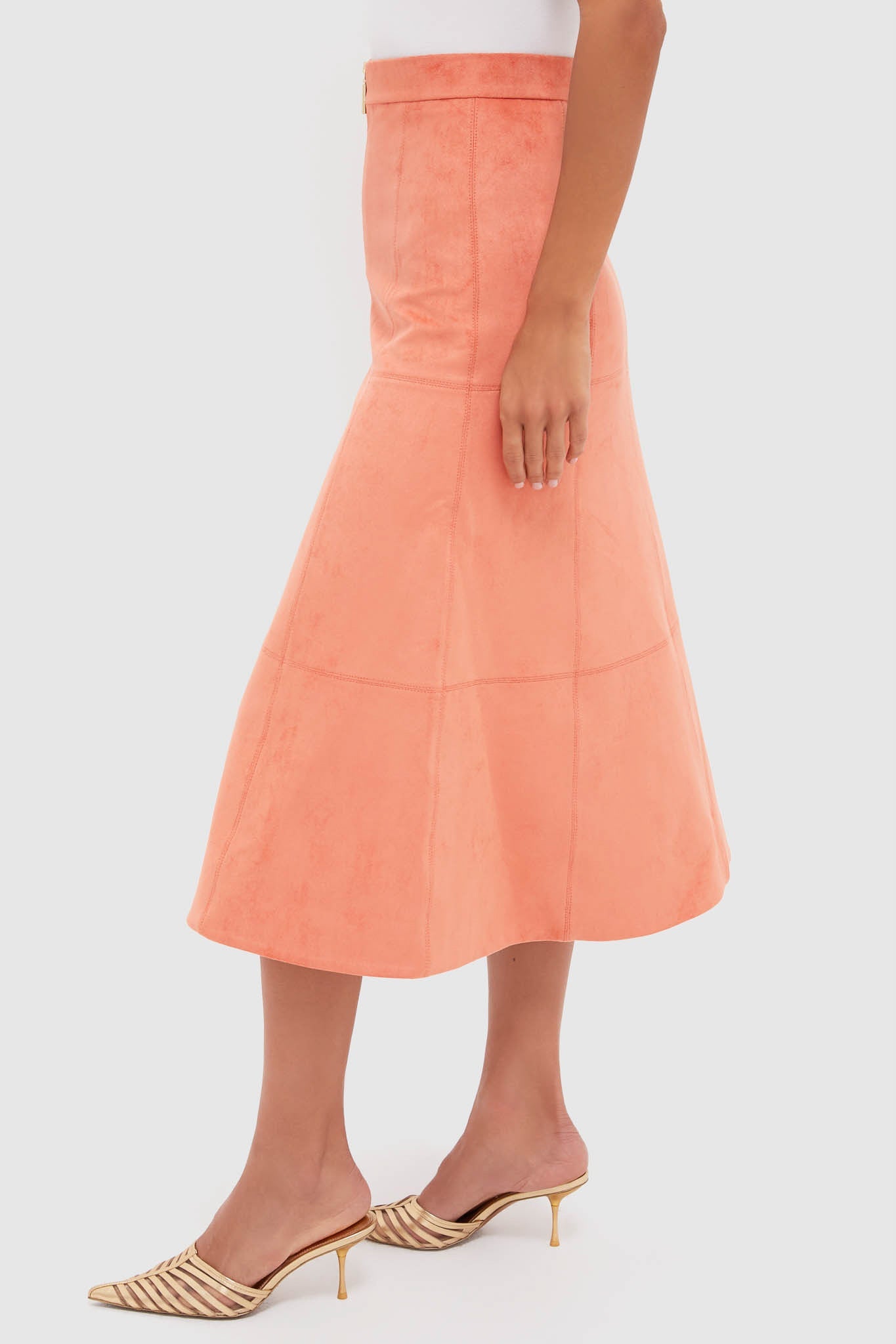 Amber Suede Bently Midi Skirt