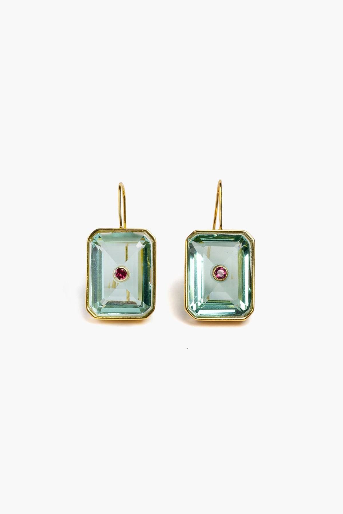 Aqua Tile Earrings